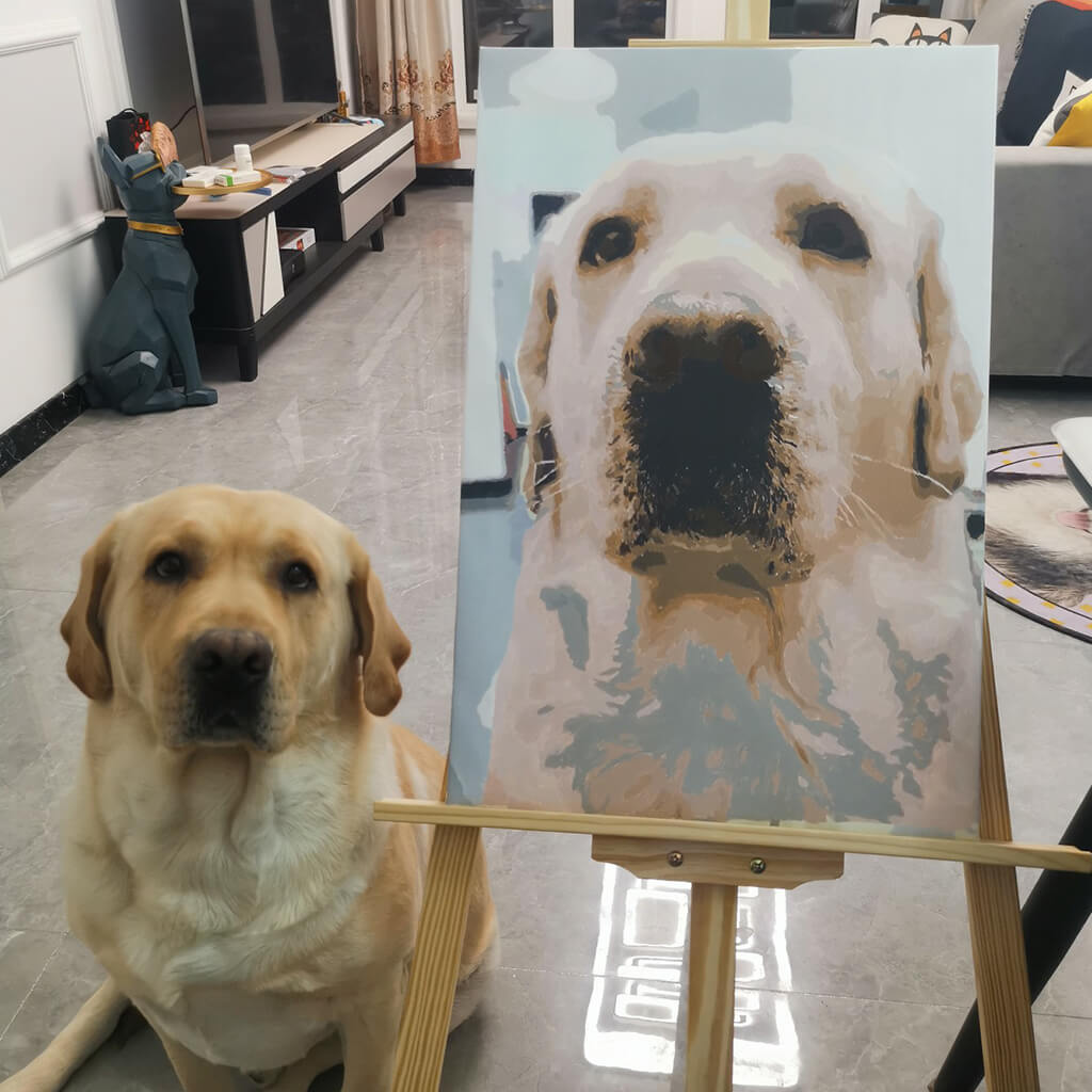 Custom Paint by Numbers: Fur Baby Painting