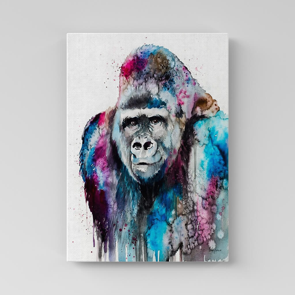 Paint by Numbers: Watercolor Gorilla